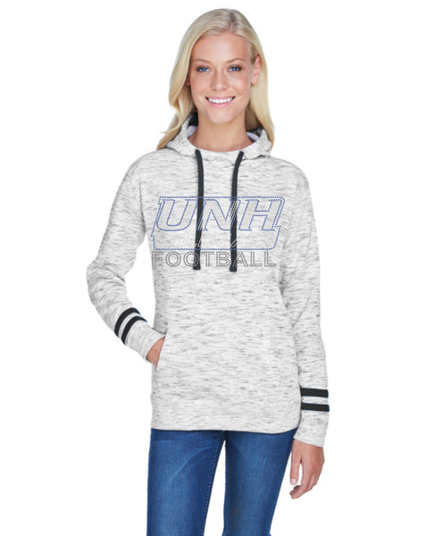 Ladies' Melange Scuba Neck Sweatshirt-UNH