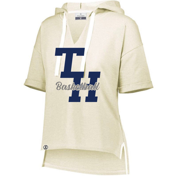 Ladies Sophomore Short Sleeve Hoodie-Thhs