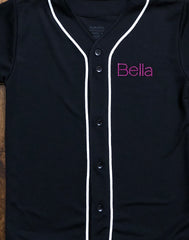 WICKING MESH BUTTON FRONT JERSEY WITH BRAID TRIM