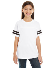 Youth Football V-Neck Fine Jersey Tee-EGA
