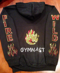 Unisex Full-Zip Hooded Sweatshirt-wildfire
