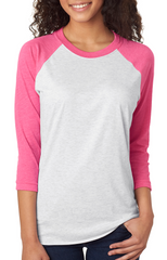Unisex Triblend 3/4-Sleeve Raglan-rtas
