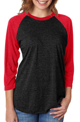 Unisex Triblend 3/4-Sleeve Raglan-k