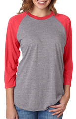 Unisex Triblend 3/4-Sleeve Raglan-EJ