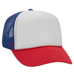Polyester Foam Front Five Panel Pro Style Mesh Back Trucker Hat-bw
