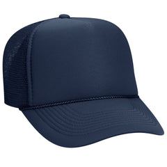 Polyester Foam Front Five Panel Pro Style Mesh Back Trucker Hat-bw