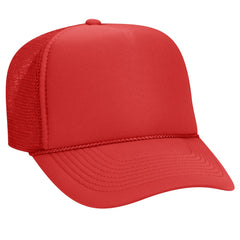 Polyester Foam Front Five Panel Pro Style Mesh Back Trucker Hat-bw