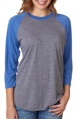 Unisex Triblend 3/4-Sleeve Raglan-rtas