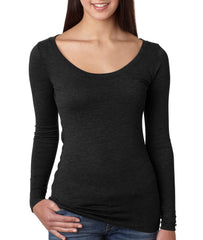 Women's Triblend Long Sleeve Scoopneck Tee-BB